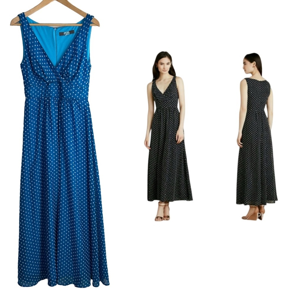 Anthropologie Eva Franco Cliipdot Maxi Dress Size 4 Tiimeless Classy Office USA